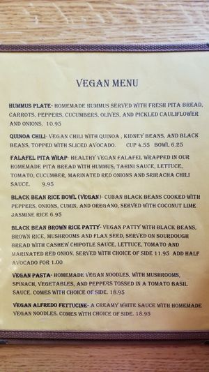New vegan menu! at Baldwin Saloon in The Dalles