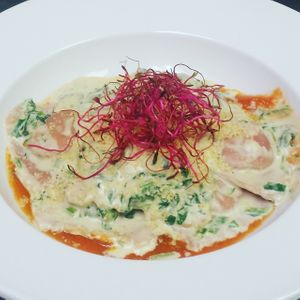 Ravioli at Vgan Kitchen in Miami