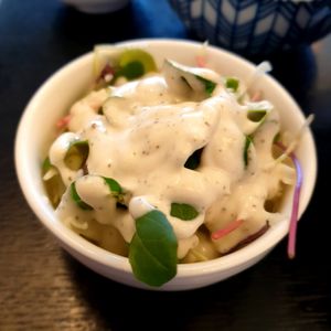 side salad at Soiroum in Seoul