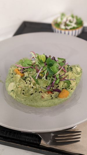 Pasta with Spinach Cream at Soiroum in Seoul