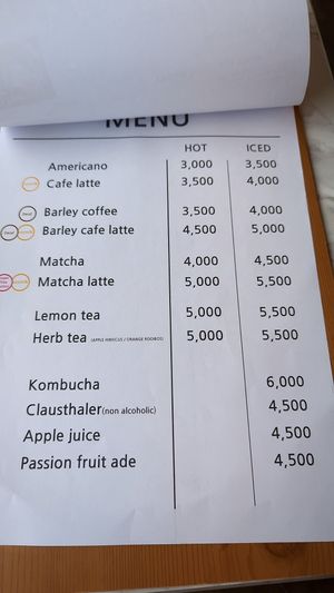 Drink menu (English)  2.12.23 at Soiroum in Seoul