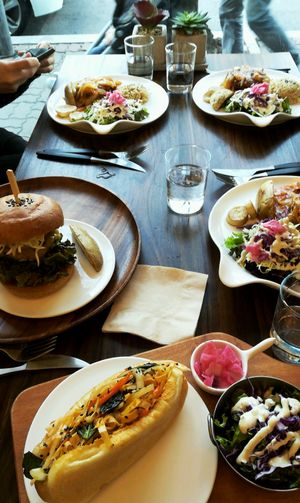 sandwich, burger and pattie at Soiroum in Seoul