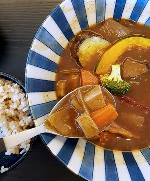 Vegetable curry, close-up at Soiroum in Seoul