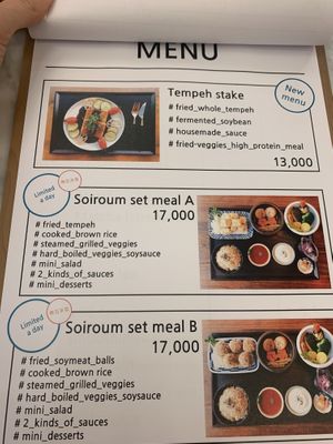 Set menu at Soiroum in Seoul