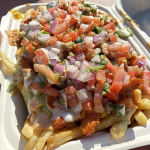 Nacho Fries  at El Cocinero Restaurant in Van Nuys
