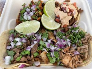 Asked for 5 tacos to try all the tacos.    at El Cocinero Restaurant in Van Nuys