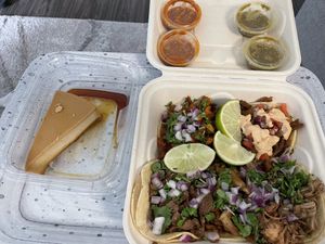 Careful with the red sauce if you don’t like heat  at El Cocinero Restaurant in Van Nuys