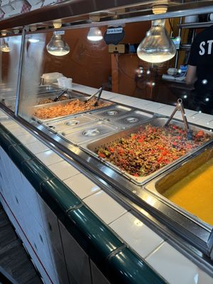 Food Counter  at El Cocinero Restaurant in Van Nuys
