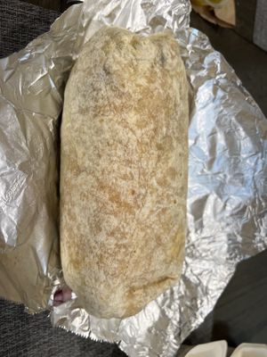 Huge burrito  at El Cocinero Restaurant in Van Nuys
