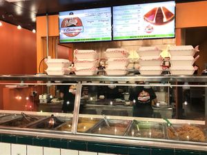 Kitchen view at El Cocinero Restaurant in Van Nuys