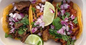 Taco trio   at El Cocinero Restaurant in Van Nuys