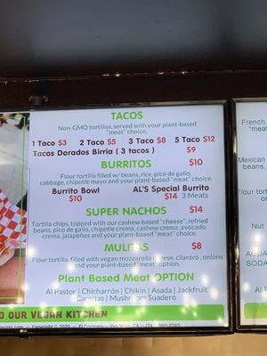 Menu 1 at El Cocinero Restaurant in Van Nuys