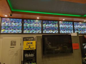 The menu at Avanti Kumpir & Falafel in Hamburg