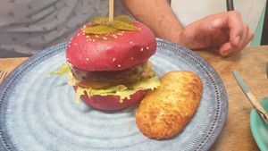 Cheese burger at Hunter in Rye