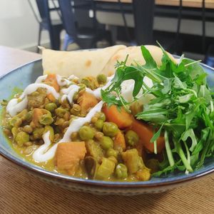 Sweet potato, pea & lentil curry special at Hunter in Rye