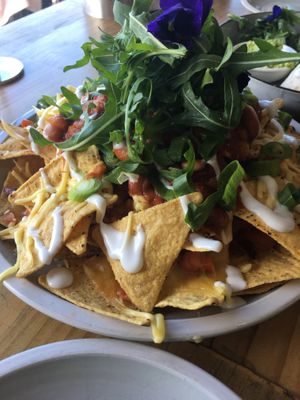 Large Nachos $20 (we had to get a box for takeaway, couldn’t finish them) HUGE at Hunter in Rye