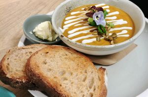 Spicy Pumpkin soup (special)  at Hunter in Rye