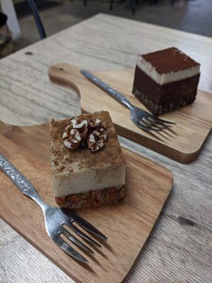 Raw carrot cake and raw tiramisu - yumm! at Hunter in Rye