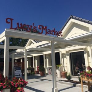 Outside at Lucy's Market in Atlanta