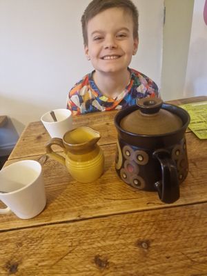 Large pot of tea #Veganuary at Crocus Cafe in Nottingham