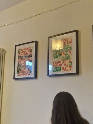 Decor #Veganuary at Crocus Cafe in Nottingham