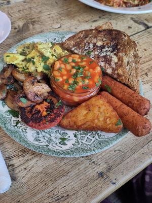 Vegan breakfast (served all day) at Crocus Cafe in Nottingham