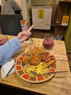 Vegan breakfast at Crocus Cafe in Nottingham