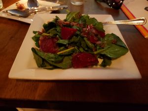 Beet salad at Taberna Tapas in Durham