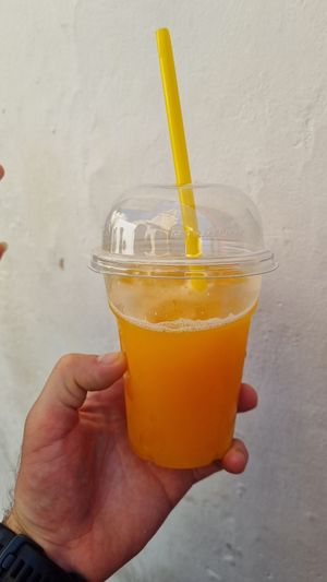 Lange orange juice at Royo in Rhodes