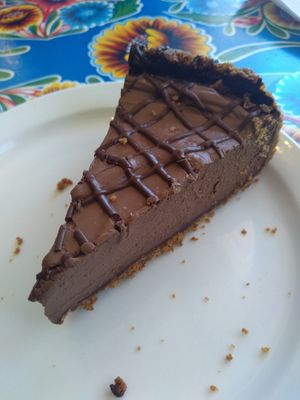 Tofu chocolate cake at Bentley's House of Coffee & Tea in Tucson