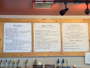 Menu at Bentley's House of Coffee & Tea in Tucson