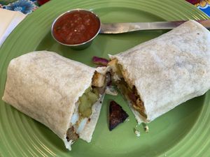 Breakfast burrito  at Bentley's House of Coffee & Tea in Tucson