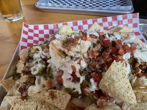 Vegan nachos with “beef" at Bimbos Cantina in Seattle