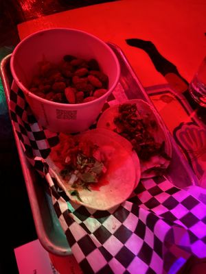 Tacos Beans and rice  at Bimbos Cantina in Seattle