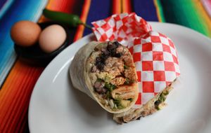 Vegan Burrito at Bimbos Cantina in Seattle