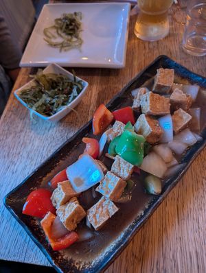 Chippy sauce beancurd at Wee Buddha in Edinburgh