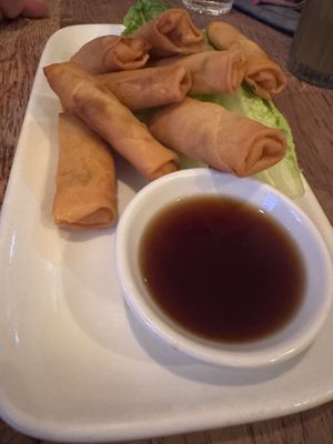 Spring rolls   at Wee Buddha in Edinburgh