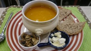 Carrot soup at T&Ko in Leuven