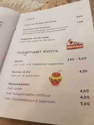part of menu at T&Ko in Leuven