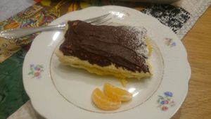 Vegan chocolate créme koek at T&Ko in Leuven