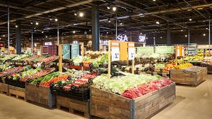 Vegetables and Fruit Section at Albert Heijn in Amsterdam