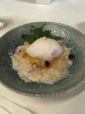 Vegan dessert (very delicious!) at Mirablau Beach Bar & Restaurant in Mallorca