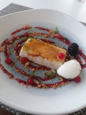 Tapioca pudding at Mirablau Beach Bar & Restaurant in Mallorca