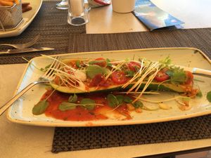Zucchini at Mirablau Beach Bar & Restaurant in Mallorca