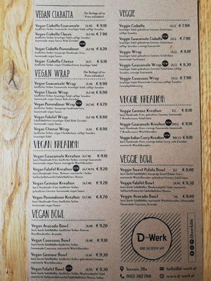 Menü vom 07.06.2021 at D-Werk in Innsbruck