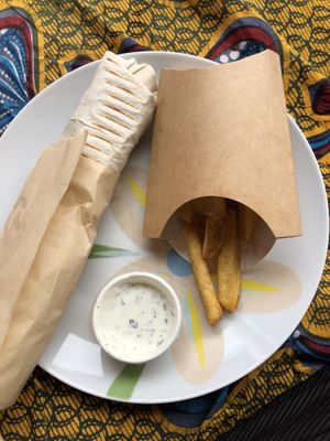 Takeaway vegan guacamole wrap at D-Werk in Innsbruck