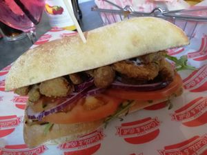 'The Substitute' - chicken pretenders in ciabatta at Steak Cattle & Roll - Bell St in Glasgow