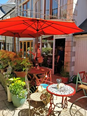 cute outside area  at Java in Swanage