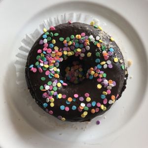 Chocolate cake donut  at Timeless Coffee Roasters and Bakery in Berkeley