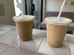 Iced latte with oat milk at Timeless Coffee Roasters and Bakery in Berkeley